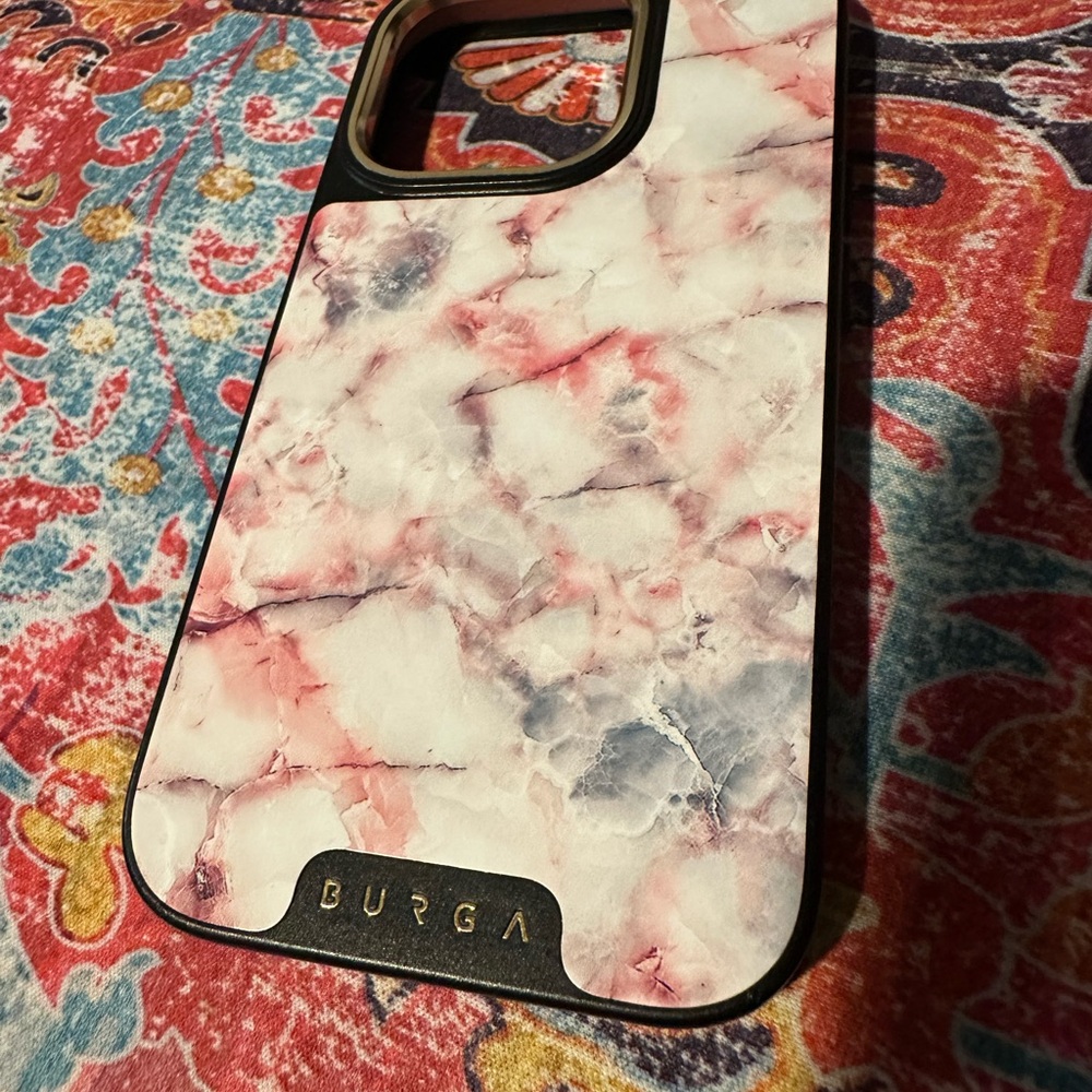 Marble Phone Case - Pink and Black